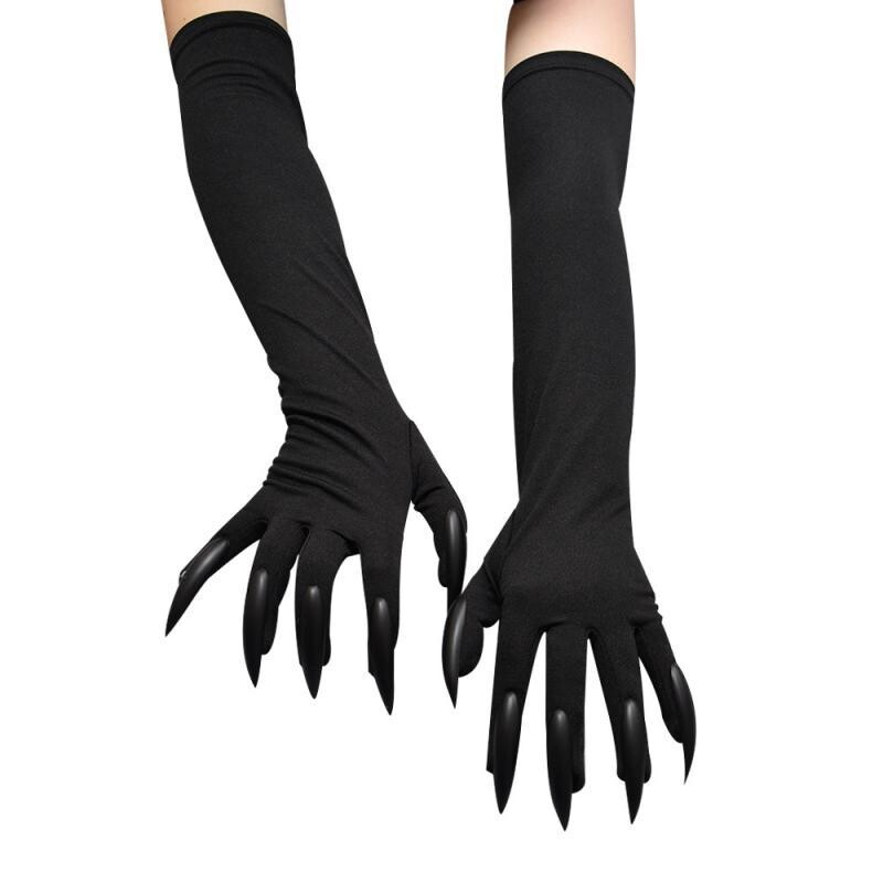Cool Halloween Gloves Duge Ghost Claw Dress Up Gloves Modne crne duge nokte Cosplay Halloween Smiješne rukavice