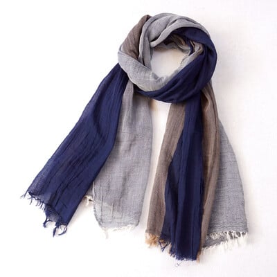 Designer Patchwork Férfi Sál Pamut Len Őszi Téli Férfi Sálak Meleg nyakkendő Pashmina Alkalmi Férfi Bufandas Kendők