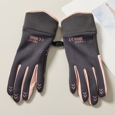 Ženske zimske održavaju toplinu Zaslon osjetljiv na dodir od flisa, Modne sportske rukavice na otvorenom, Vodootporne, nenapuhane, Protuklizne, Vožnja