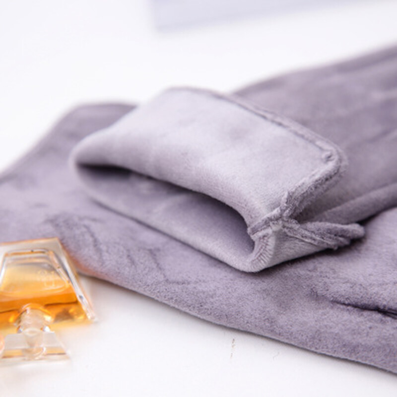 Női Winter Plus Velvet Vastag meleg érintőképernyős kesztyűk Elegáns Pearl Suede Szélálló Full Finger kerékpáros vezetési kesztyűk K43