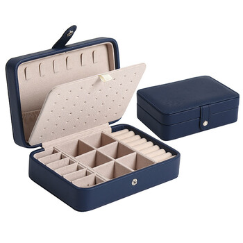 Δερμάτινο Jewelry Box Organizer Κοσμήματα Εμφάνιση Κουτιά κοσμημάτων και Δαχτυλίδι συσκευασίας Κατάλληλο για σκουλαρίκια και δαχτυλίδια