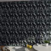 dimenzionalna naljepnica za zidnu ploču 3D ukrasni ukrasni unutarnji element mat crna dekoracija PVC pločice oblaganje zid strop