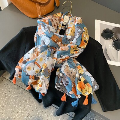 Španjolska Luksuzni modni šal s cvjetnim točkicama od viskoze, visokokvalitetni omot, tanka marama od pašmine Bufandas muslimanski hidžab 180*90 cm