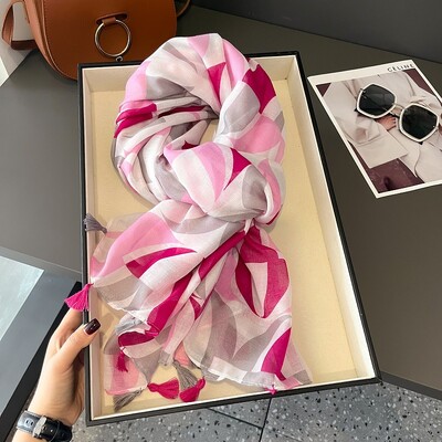 Španjolska Luksuzni modni šal s cvjetnim točkicama od viskoze, visokokvalitetni omot, tanka marama od pašmine Bufandas muslimanski hidžab 180*90 cm