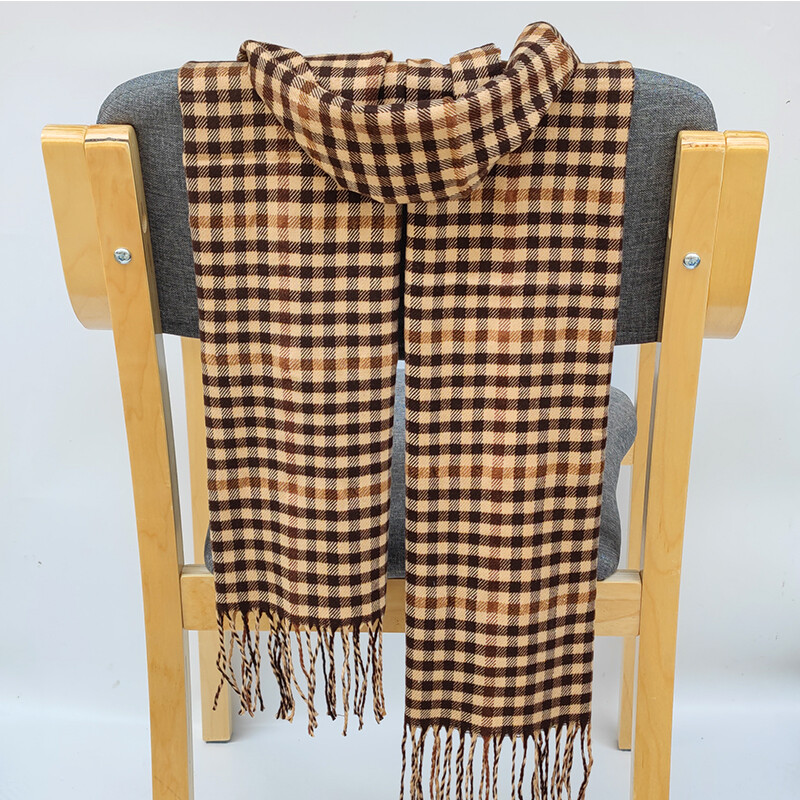Dámske teplé klasické mriežkované šatky, módne, ležérne, populárne, kašmírové, párové, kockované, zimné, pánske, biznis, unisex, tlmič výfuku, hidžáb
