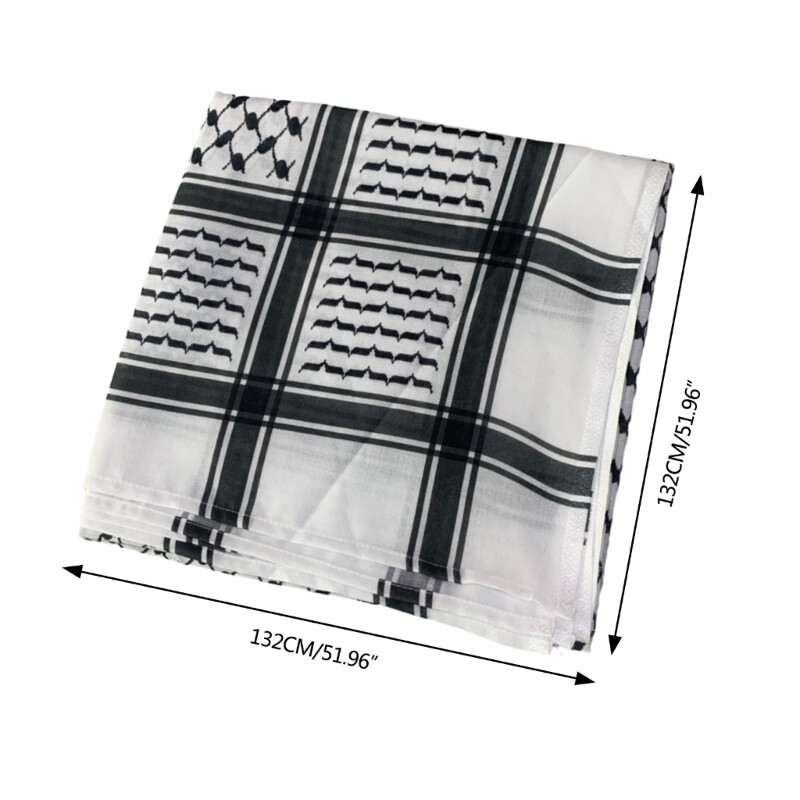 Κασκόλ Shemagh για ενήλικες Μέσης Ανατολής Μαντίλι θρησκευτικής συγκέντρωσης για κεφαλή πολλαπλών χρήσεων Τακτική αραβική τουρμπάνι