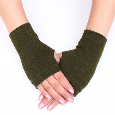 Dámske dlhé bezprstové rukavice, zimné palčiaky, pletené teplejšie rukávy, tenké ležérne mäkké bezprstové unisex rukavice