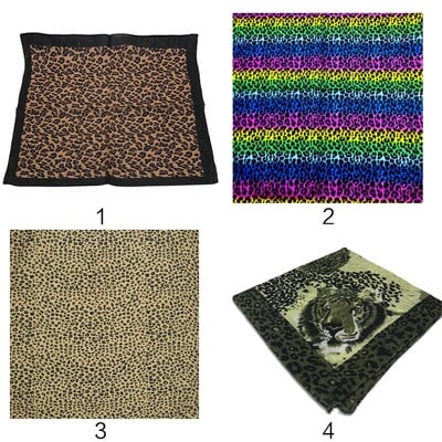 Bohēmijas vintage leoparda drukas unisex kokvilnas kvadrātveida šalle āra riteņbraukšanai