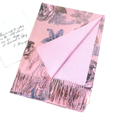 2024-es luxusmárka kasmír női sál nyomott téli meleg kendő és betakarok pashmina bandana hosszú vastag takaró női foulard