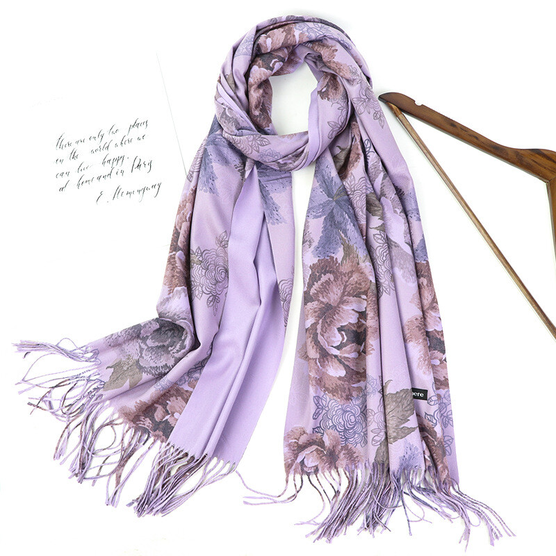 2024-es luxusmárka kasmír női sál nyomott téli meleg kendő és betakarok pashmina bandana hosszú vastag takaró női foulard