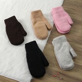 1 Poros žieminės šiltos kumštinės pirštinės moterims, megztos pirštinės Šiltos vilnos, minkštos šalto oro priedai Dovanos moterims moterims