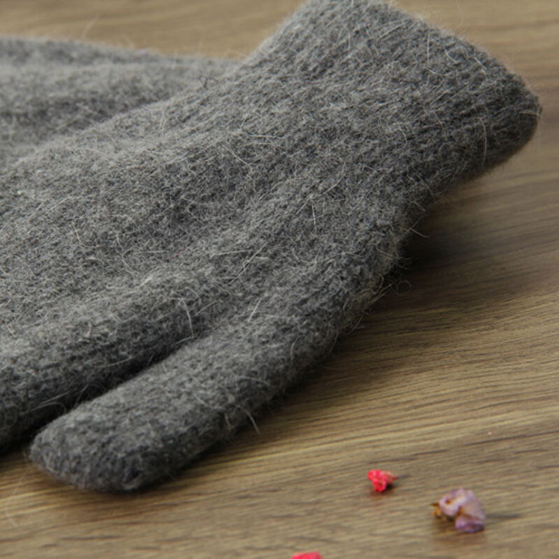 1 Poros žieminės šiltos kumštinės pirštinės moterims, megztos pirštinės Šiltos vilnos, minkštos šalto oro priedai Dovanos moterims moterims