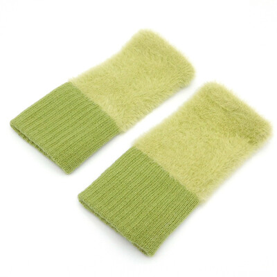 Félujj kesztyű női téli plüss meleg diák írás ujj nélküli gépelés kötött félujj hosszú kesztyű csuklóvédő