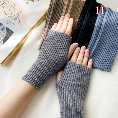 1 pora žieminių puspirščių, megztų pirštinių, šiltų rankogalių su skylute nykščiui, tamprus trumpas rankų šildytuvas vyrams, moterims