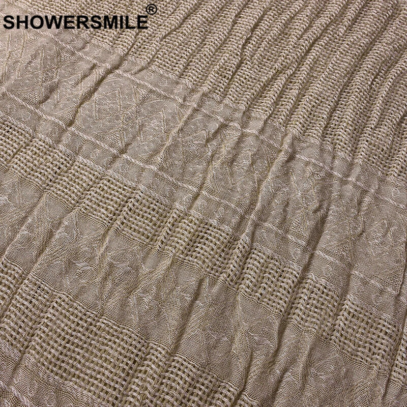 SHOWERSMILE Plavi jednobojni muški šalovi Jesen Zima Zimski dodaci za muškarce Topli dugi ležerni brend 2024 Novi muški šal Bufanda