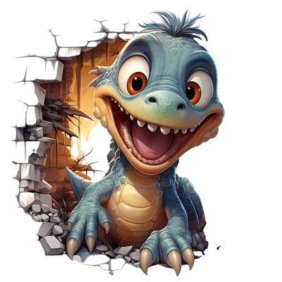 Samolepka na veko toalety s kresleným dinosaurom, vodotesná, odnímateľná, samolepiaca, dekoračná, domácnosť, M911