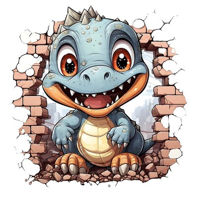 Samolepka na veko toalety s kresleným dinosaurom, vodotesná, odnímateľná, samolepiaca, dekoračná, domácnosť, M911