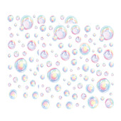 1 set de 2 bucăți autocolante cu bule de perete autocolante pentru baie oceanică sub mare, petrecere de aniversare, artă de perete, decor DIY, fundal oceanic