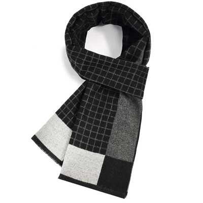Divat Üzleti Klasszikus Férfi Sál Téli Ősz Egyszerű Puha Thermal Mufller Női utánzat Kasmír Sokoldalú kockás kendő