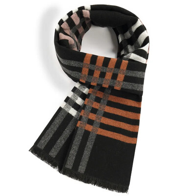 Divat Üzleti Klasszikus Férfi Sál Téli Ősz Egyszerű Puha Thermal Mufller Női utánzat Kasmír Sokoldalú kockás kendő