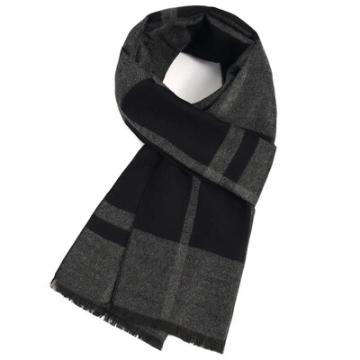Divat Üzleti Klasszikus Férfi Sál Téli Ősz Egyszerű Puha Thermal Mufller Női utánzat Kasmír Sokoldalú kockás kendő