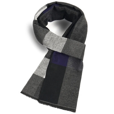 Divat Üzleti Klasszikus Férfi Sál Téli Ősz Egyszerű Puha Thermal Mufller Női utánzat Kasmír Sokoldalú kockás kendő