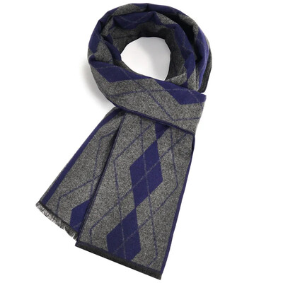Divat Üzleti Klasszikus Férfi Sál Téli Ősz Egyszerű Puha Thermal Mufller Női utánzat Kasmír Sokoldalú kockás kendő