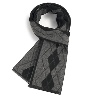 Divat Üzleti Klasszikus Férfi Sál Téli Ősz Egyszerű Puha Thermal Mufller Női utánzat Kasmír Sokoldalú kockás kendő