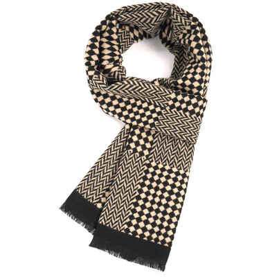 Divat Üzleti Klasszikus Férfi Sál Téli Ősz Egyszerű Puha Thermal Mufller Női utánzat Kasmír Sokoldalú kockás kendő