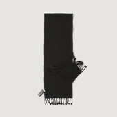 100 % medvilninis vyriškas šalikas, vienspalvis 190*32 ilgas šalikas su kutu Klasikinis juodas baltas verslo vyro kaklaskarės