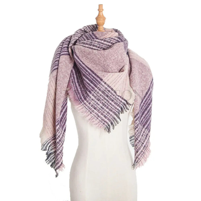 Dizains Zīmols Sieviešu Šalle Mode Plaids Ziemas Kašmira Šalles Lady Pashmina Šalle Aptin kakls Silta Bandana Foulard
