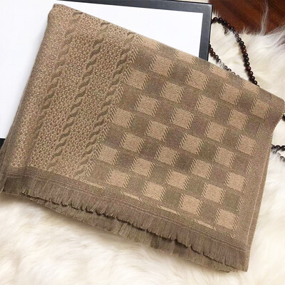 Noua eșarfă din imitație de cașmir de toamnă și iarnă, eșarfă în carouri jacquard, coreeană, versatilă, îngroșată, caldă, șal pentru femei