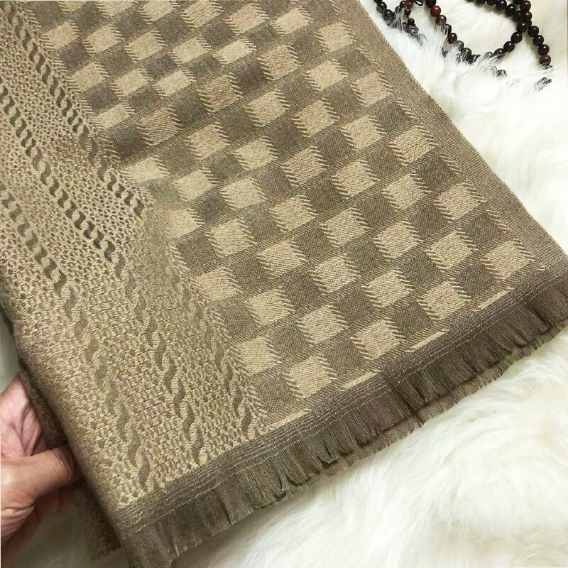 Noua eșarfă din imitație de cașmir de toamnă și iarnă, eșarfă în carouri jacquard, coreeană, versatilă, îngroșată, caldă, șal pentru femei