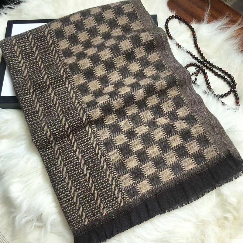 Noua eșarfă din imitație de cașmir de toamnă și iarnă, eșarfă în carouri jacquard, coreeană, versatilă, îngroșată, caldă, șal pentru femei
