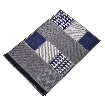 Žieminiai šilti languoti šalikai Houndstooth kašmyro skara vyrams prekės ženklo Pashmina įvyniojama skara su kutu