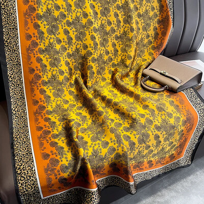 Divat selyem sál női kendő Új nyomtatás Senior Sense Pakolások női őszi és téli vékony temperamentum kendő sima hidzsábokkal