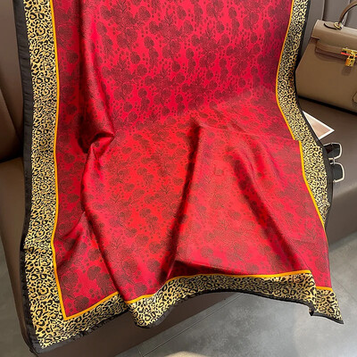 Divat selyem sál női kendő Új nyomtatás Senior Sense Pakolások női őszi és téli vékony temperamentum kendő sima hidzsábokkal