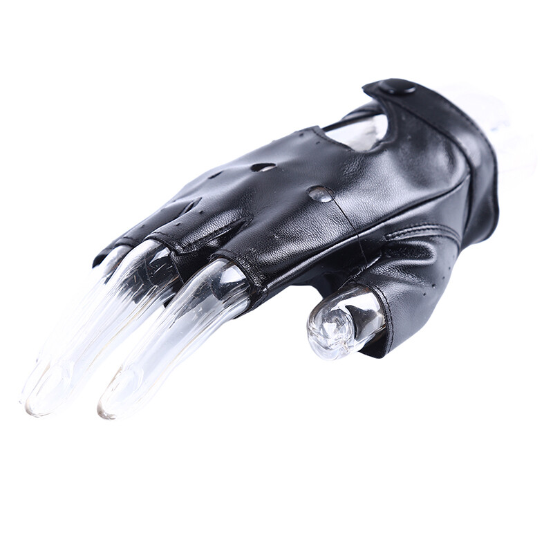 Új, 2023-as női ujjatlan vezetés, PU bőrkesztyű, motoros Cool Rivet Szexi diszkó táncos rock and roll fekete piros fehér punk kesztyű