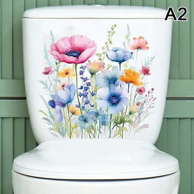 Különféle zöld növények Virágok Falmatrica Fürdőszoba WC dekor Matricák Nappali szekrény Lakásdekoráció Öntapadó falfestmény