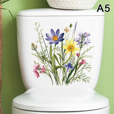 Különféle zöld növények Virágok Falmatrica Fürdőszoba WC dekor Matricák Nappali szekrény Lakásdekoráció Öntapadó falfestmény