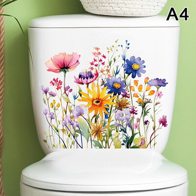 Különféle zöld növények Virágok Falmatrica Fürdőszoba WC dekor Matricák Nappali szekrény Lakásdekoráció Öntapadó falfestmény