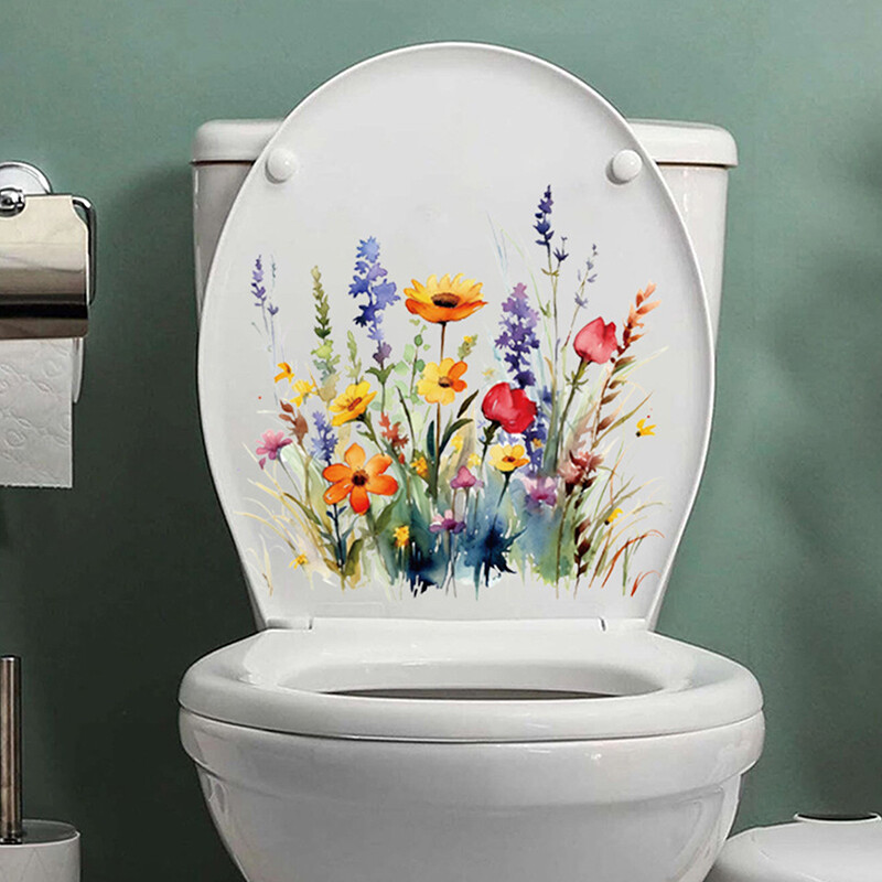 Különféle zöld növények Virágok Falmatrica Fürdőszoba WC dekor Matricák Nappali szekrény Lakásdekoráció Öntapadó falfestmény