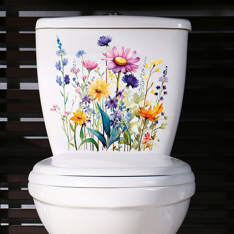 Különféle zöld növények Virágok Falmatrica Fürdőszoba WC dekor Matricák Nappali szekrény Lakásdekoráció Öntapadó falfestmény