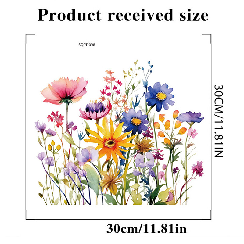 Különféle zöld növények Virágok Falmatrica Fürdőszoba WC dekor Matricák Nappali szekrény Lakásdekoráció Öntapadó falfestmény