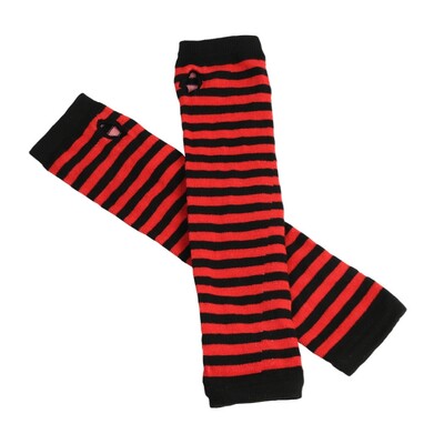 Mănuși lungi fără degete noi pentru femei, cu jumătate de deget, toamnă, iarnă, încălzitor de braț, cu dungi tricotate, mână, mânecă, cadou de Crăciun