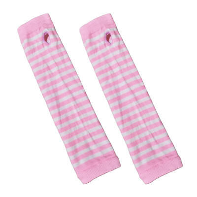 Mănuși lungi fără degete noi pentru femei, cu jumătate de deget, toamnă, iarnă, încălzitor de braț, cu dungi tricotate, mână, mânecă, cadou de Crăciun