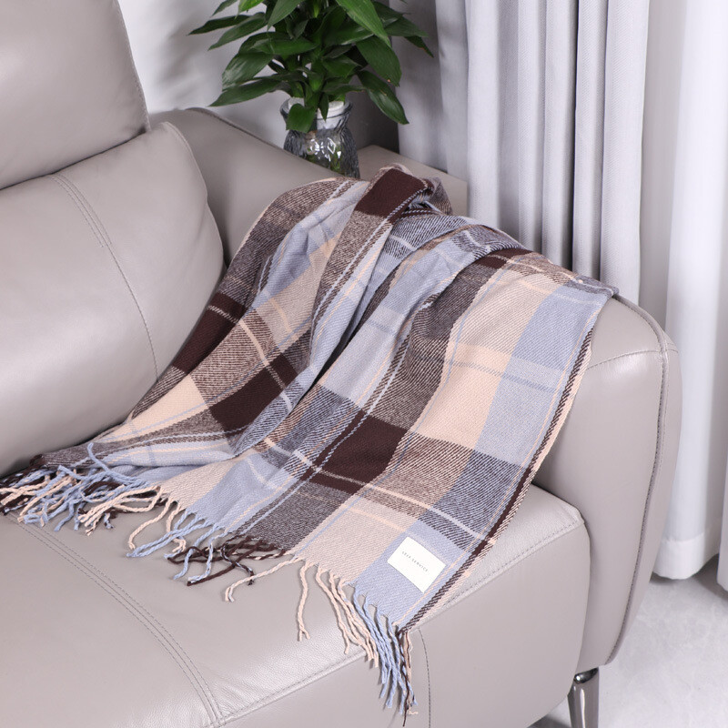 Eșarfă în carouri caldă de iarnă 2024 femei de lux marca Desigual acrilic modă eșarfă lungă cuplu unisex Foulard Mulher