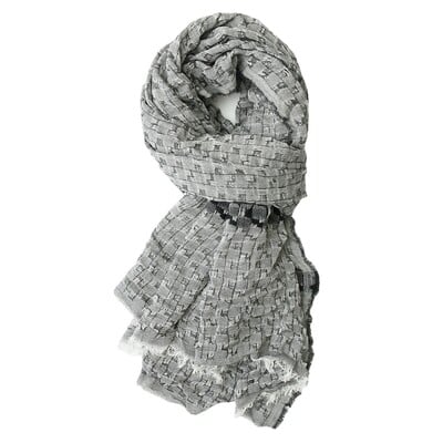 Sál Férfi Pamut Kockás Tavaszi Őszi Sálak Bojt kétrétegű Férfi sál 105x180cm