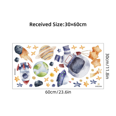 1 db Cartoon Planet Star Űrhajós falmatrica Gyermek fiú szoba dekoráció Hálószoba Gyerek szoba falmatricák Nappali dekoráció Kezdőlap