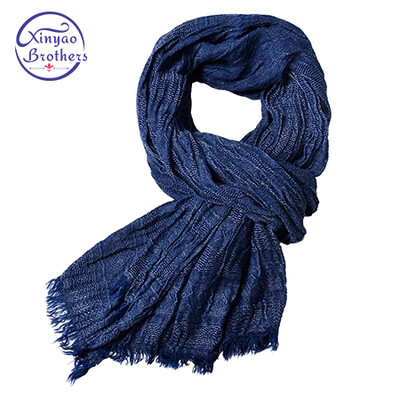 2018. luksuzni muški šal s trakom, čvrsti pamučni šal, ženski i muški šal, dugi šalovi jacquard tkanja s resama 175*80 cm